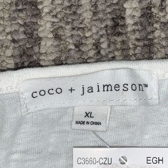 Brand New Coco + Jaimeson Women's XL The Great American Linen Blend Blouse Top - Picture 2 of 7